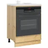 Image de vidaXL Armoire avec stockage Miel 60 x 46 x 81,5 cm Pin massif, Cuisine, design rectangulaire, style traditionnel, pieds ajustables, rangement spacieux pour tous tes besoins culinaires, installation p