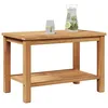 Image de vidaXL Table Basse Marron 70 x 40 x 45 cm Bois de Teck Solide, Table Basse Alfresco, Meuble d’extérieur Moderne pour se détendre, Rangement, Design Minimaliste pour Jardin ou terrasse