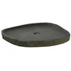Image de vidaXL Lavabo Gris Clair (46-52) x (35-40) x 15 cm Pierre de Rivière, Bassin Oval en Pierre Rustique, évier Durable, déco Gris pour Salle de Bain, Beige pour extérieur
