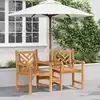 Image de vidaXL Chaise Marron 152 x 63 x 89 cm Bois de teck massif