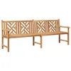 Image de vidaXL Banc Marron 228 x 60 x 90 cm Bois de Teck Massif, Banc de Jardin Rustique et terrasse, Assise en Bois Durable pour Salon extérieur, chaises de Patio, mobilier en Teck