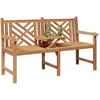 Image de vidaXL Banc Marron 150 x 60 x 90 cm Bois de Teck Massif, Banc en Teck pour Jardin et Terrasse, Meuble Rustique, Assise Durable, Accessoire Chic
