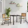 Image de vidaXL Chaises empilables de jardin 2 pcs Marron et Noir