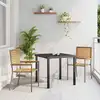 Image de vidaXL Chaises empilables de jardin 2 pcs Marron et gris
