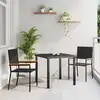 Image de vidaXL Chaises empilables de jardin 2 pcs Noir et Marron