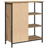 Image de vidaXL Buffet chêne Artisanal 70 x 30 x 80 cm Bois d'ingénierie, Serveur de Buffet élégant, Rangement Compact, Design rectangulaire, Finition Bois et métal, Meuble Polyvalent pour la Salle à mang