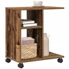 Image de vidaXL Table d'appoint Bois Ancien 50 x 30 x 55 cm Bois d'ingénierie, Une Table De Chevet Élégante, Design Mobile Compact, Solutions Modernes pour Le Salon, Gain De Place