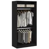 Image de vidaXL Armoire Chêne Noir 100 x 50 x 200 cm Bois d'ingénierie, Armoire Moderne, Rangement spacieux, étagères élégantes, Organisateur de vêtements, Meuble Pratique pour la Chambre
