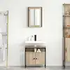 Image de vidaXL Ensemble de mobilier de salle de bain avec étagère 2 pcs Marron