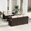 Image de vidaXL Ensemble de Canapés avec coussin 6 pcs Marron polyrotin