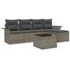 Image de vidaXL Canapé d’extérieur avec Coussin 6 pcs Gris polyrotin, Canapé modulaire Moderne, léger, résistant aux UV, mobilier élégant pour Jardin, assises Confortables pour Le Printemps été