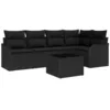 Image de vidaXL Ensemble de canapé de Jardin Noir polyrotin, Canapé de Jardin et terrasse, Design modulaire, matériaux résistants aux UV, mobilier léger pour se Relaxer confortablement