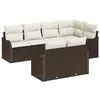 Image de vidaXL Ensemble de canapé de Jardin Marron polyrotin, Canapé Moderne pour Jardin et terrasse, Design modulaire, léger, résistant aux UV, en rotin Durable