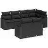 Image de vidaXL Ensemble de canapé de Jardin Noir polyrotin, Canapé Moderne pour Jardin et terrasse, Design modulaire, léger, résistant aux UV, en rotin Durable