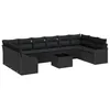 Image de vidaXL Ensemble de canapé de Jardin Noir 55 x 55 x 37 cm polyrotin, Mobilier Moderne pour Jardin et terrasse, Design léger, canapé en rotin synthétique résistant aux UV, assises extérieures