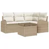 Image de vidaXL Ensemble de canapé de Jardin Beige polyrotin, Salon de Jardin modulaire, canapé en rotin rectangulaire, mobilier léger, résistant aux UV