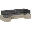 Image de vidaXL Ensemble de canapé de Jardin 7 pcs Gris Clair Poly Rattan, Sofa Moderne, en rotin pour Jardin et terrasse, Ensemble mobilier, Coin Lounge, idéal pour Les rassemblements