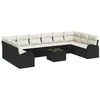 Image de vidaXL Ensemble de Canapés 11 pc Noir [Synthétique]: Polyrotin