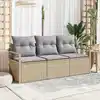 Image de vidaXL Ensemble de Canapés 3 pcs Beige polyrotin