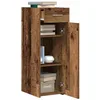 Image de vidaXL Buffet Bois Ancien 30 x 42,5 x 93 cm Bois d'ingénierie, Buffet de Salle à Manger, Style Rustique, Rangement Pratique, Mobilier en Bois, Rectangulaire, Finition Chic