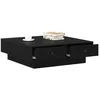 Image de vidaXL Table Basse Chêne Noir 90 x 90 x 28 cm Bois d'ingénierie, Table Basse Minimaliste, décor Moderne, Accent de Salon, Pratique, Design Contemporain, Bois Composite