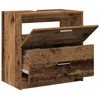 Image de vidaXL Meuble sous Évier Bois Ancien 59 x 37 x 59 cm Bois d'ingénierie, Meuble de Salle de Bain, Style Rustique pour Un Rangement rangé, Meuble lavabo Pratique, Allie Design et utilité.