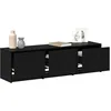 Image de vidaXL Unites TV Chêne Noir 140 x 34 x 40 cm Bois d'ingénierie,