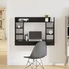 Image de vidaXL Bureau mural Chêne noir 105 x 48 x 75 cm Bois d'ingénierie