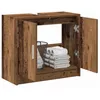 Image de vidaXL Cabinet de Salle de Bain avec Porte Bois Ancien 63 x 29 x 55 cm, Armoire de Rangement Trendy pour Salle de Bain, Gain de Place Efficace, Bois reconstruit Durable