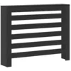 Image de vidaXL Cache-Radiateur Chêne Noir 104 x 20 x 82 cm Bois d'ingénierie, Cache-radiateur Tendance, Design rectangulaire Moderne, Accessoire Chaud pour Le Salon, pièce esthétique