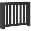 Image de vidaXL Cache-Radiateur Chêne Noir 104 x 20 x 82 cm Bois d'ingénierie, Haut de Gamme, Couvercle de radiateur Moderne pour Salon, Accessoire Chic pour la Maison, Chaleur Bien répartie