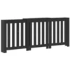 Image de vidaXL Cache-Radiateur Chêne Noir 205 x 21,5 x 83,5 cm, Haut de Gamme, Couvercle de radiateur Moderne pour Salon, Accessoire Chic pour la Maison, Chaleur Bien répartie