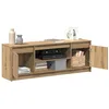 Image de vidaXL Meuble TV Marron 139,5 x 34 x 50 cm Bois d'ingénierie, Meuble TV Moderne, Rangement Gain de Place, Support Multi-Fonction, mobilier Contemporain et stylé