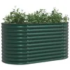 Image de vidaXL Jardinière surélevée Vert 160 x 80 x 81 cm Acier, Jolie jardinière en Acier, déco Moderne pour Le Jardin, lit Floral surélevé, résistant pour terrasses