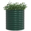 Image de vidaXL Lit surélevé Vert 80 x 80 x 81 cm Acier, Jardin et terrasse, jardinière en Acier Minimaliste, Robuste et contemporaine, Pot de Fleurs surélevé