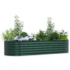 Image de vidaXL Jardinière surélevée Vert 240 x 80 x 44 cm Acier, Jolie jardinière en Acier, déco Moderne pour Le Jardin, lit Floral surélevé, résistant pour terrasses
