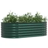 Image de vidaXL Jardinière surélevée Vert 160 x 80 x 44 cm Acier, Jolie jardinière en Acier, déco Moderne pour Le Jardin, lit Floral surélevé, résistant pour terrasses