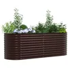 Image de vidaXL Jardinière surélevée Marron 240 x 80 x 81 cm Acier, Jolie jardinière en Acier, déco Moderne pour Le Jardin, lit Floral surélevé, résistant pour terrasses