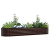 Image de vidaXL Jardinière surélevée Marron 320 x 80 x 44 cm Acier, Jolie jardinière en Acier, déco Moderne pour Le Jardin, lit Floral surélevé, résistant pour terrasses