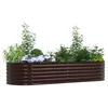 Image de vidaXL Jardinière surélevée Marron 240 x 80 x 44 cm Acier, Jolie jardinière en Acier, déco Moderne pour Le Jardin, lit Floral surélevé, résistant pour terrasses