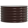 Image de vidaXL Jardinière surélevée Marron 80 x 80 x 44 cm Acier, Jolie jardinière en Acier, déco Moderne pour Le Jardin, lit Floral surélevé, résistant pour terrasses