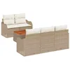 Image de vidaXL Ensemble de canapé de Jardin 6 pcs Beige Poly rotin, Canapé de Jardin modulable en rotin, léger, résistant aux UV, mobilier d'extérieur pour Une terrasse à l'épreuve des intempéries
