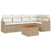 Image de vidaXL Ensemble de canapé de Jardin avec Coussin 6 pcs Beige polyrotin, Canapé de Jardin Moderne, résistant, léger, UV, Salon modulaire, sièges Polyvalents pour Profiter Dehors