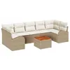 Image de vidaXL Ensemble de canapé de Jardin avec Coussin 8 pcs Beige polyrotin, Canapé de Jardin Moderne, Durable, léger, Parfait pour se détendre Dehors, Meubles de Patio, Design modulaire