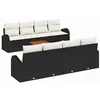 Image de vidaXL Ensemble de canapé de Jardin avec Coussin 9 pcs Noir polyrotin, Canapé de Jardin Moderne, résistant aux UV, Salon extérieur, mobilier de Patio étanche, modulable