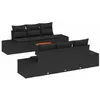Image de vidaXL Ensemble de canapé de Jardin avec Coussin 7 pcs Noir polyrotin, Canapé d'extérieur Moderne, Durable, léger, Table de Jardin Chic, mobilier Polyvalent pour terrasses stylées