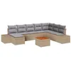 Image de vidaXL Ensemble de canapé de Jardin avec Coussin 9 pcs Beige polyrotin, Canapé de Jardin Moderne, modulaire, léger et résistant aux UV, pour Un Confort et farniente en extérieur