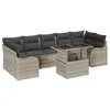 Image de vidaXL Ensemble de canapé de Jardin 8 pcs Gris Clair Poly rotin, Ensemble Jardin et Terrasse, mobilier modulable extérieur, canapé en rotin, Salle à Manger légère, sièges imperméables