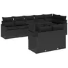 Image de vidaXL Ensemble Salon 9 pc Noir Poly rotin