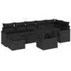 Image de vidaXL Ensemble de canapé de Jardin avec Coussin 8 pcs Noir Poly rotin, Salon Moderne pour Jardin et terrasse, Meubles de Jardin résistants, en Poly Rattan Durable, Parfait pour l'été